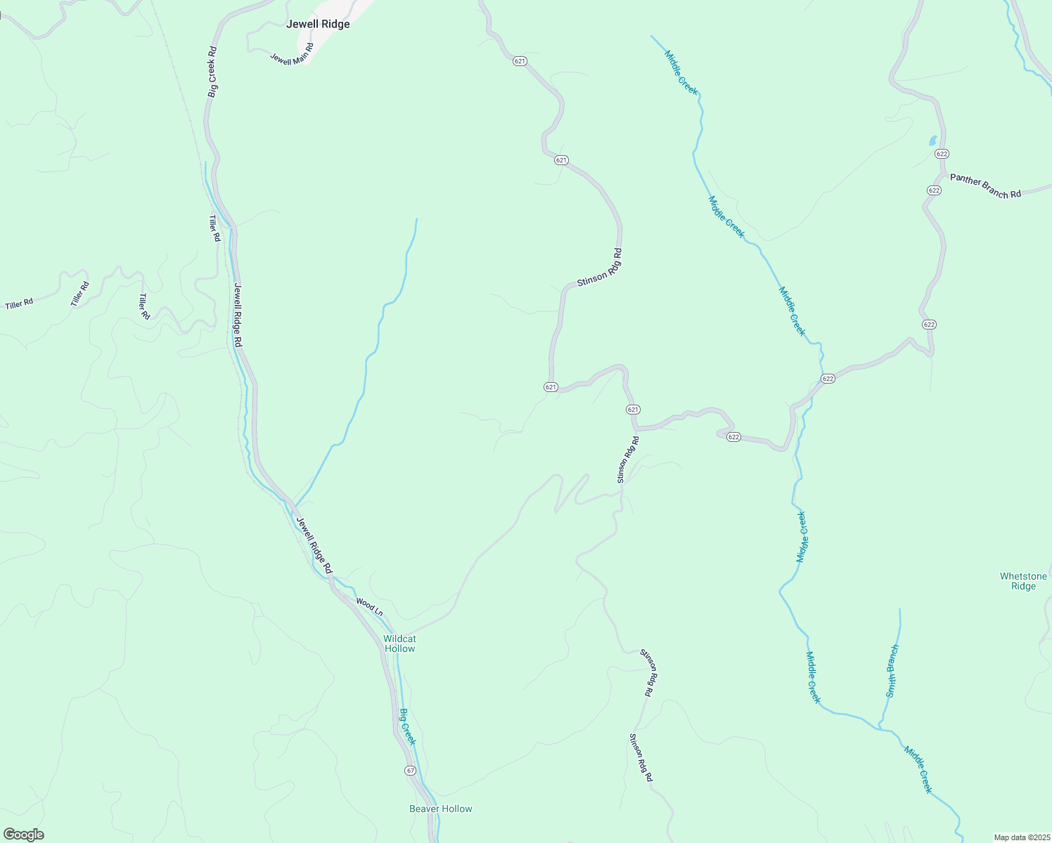 map of restaurants, bars, coffee shops, grocery stores, and more near Forest Lane in Tazewell County