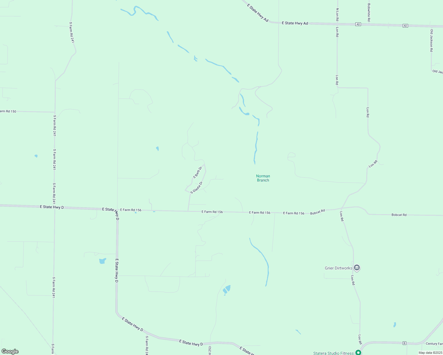 map of restaurants, bars, coffee shops, grocery stores, and more near 9955 East Boots Drive in Rogersville