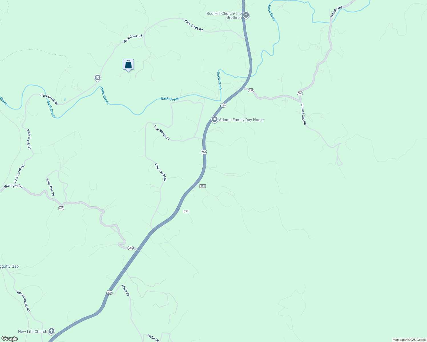 map of restaurants, bars, coffee shops, grocery stores, and more near in Boones Mill