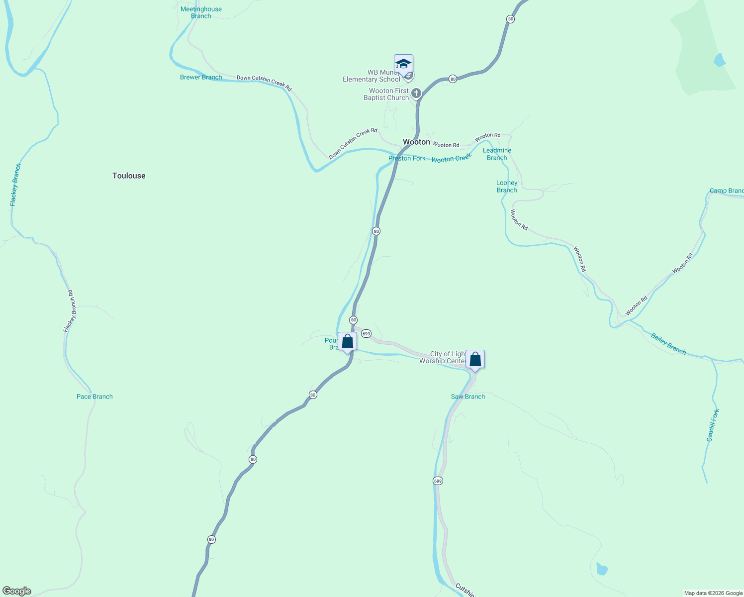 map of restaurants, bars, coffee shops, grocery stores, and more near 47 Djl Lane in Wooton