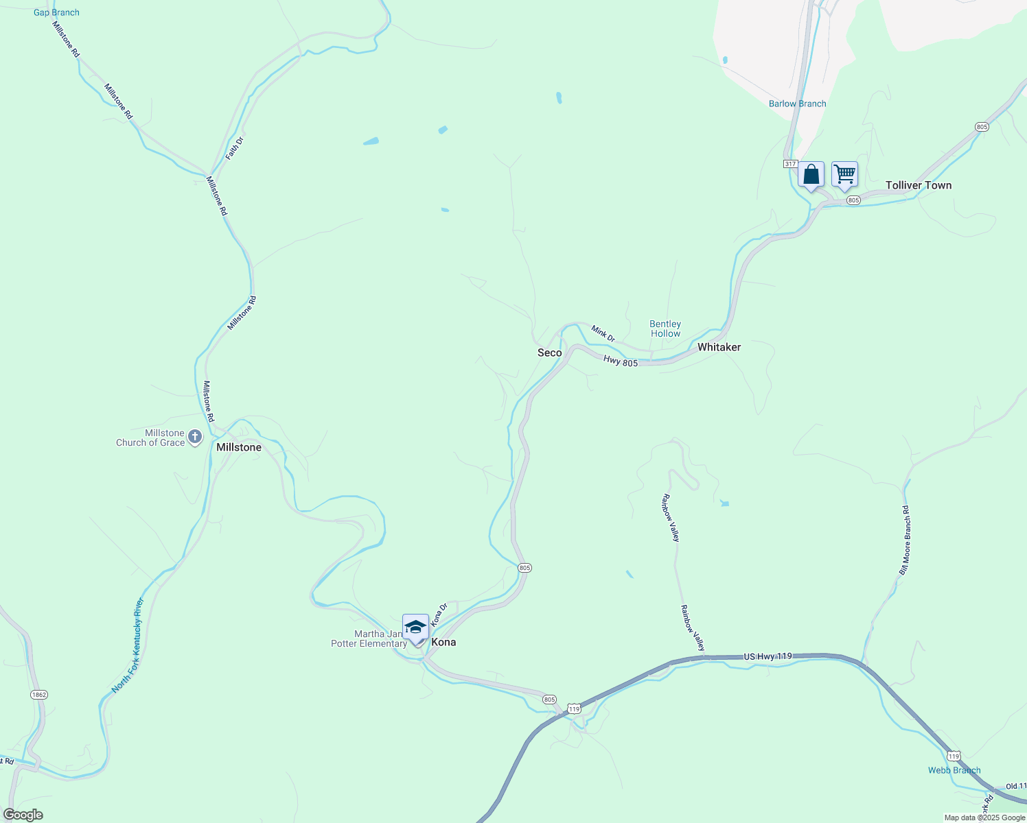 map of restaurants, bars, coffee shops, grocery stores, and more near in Seco