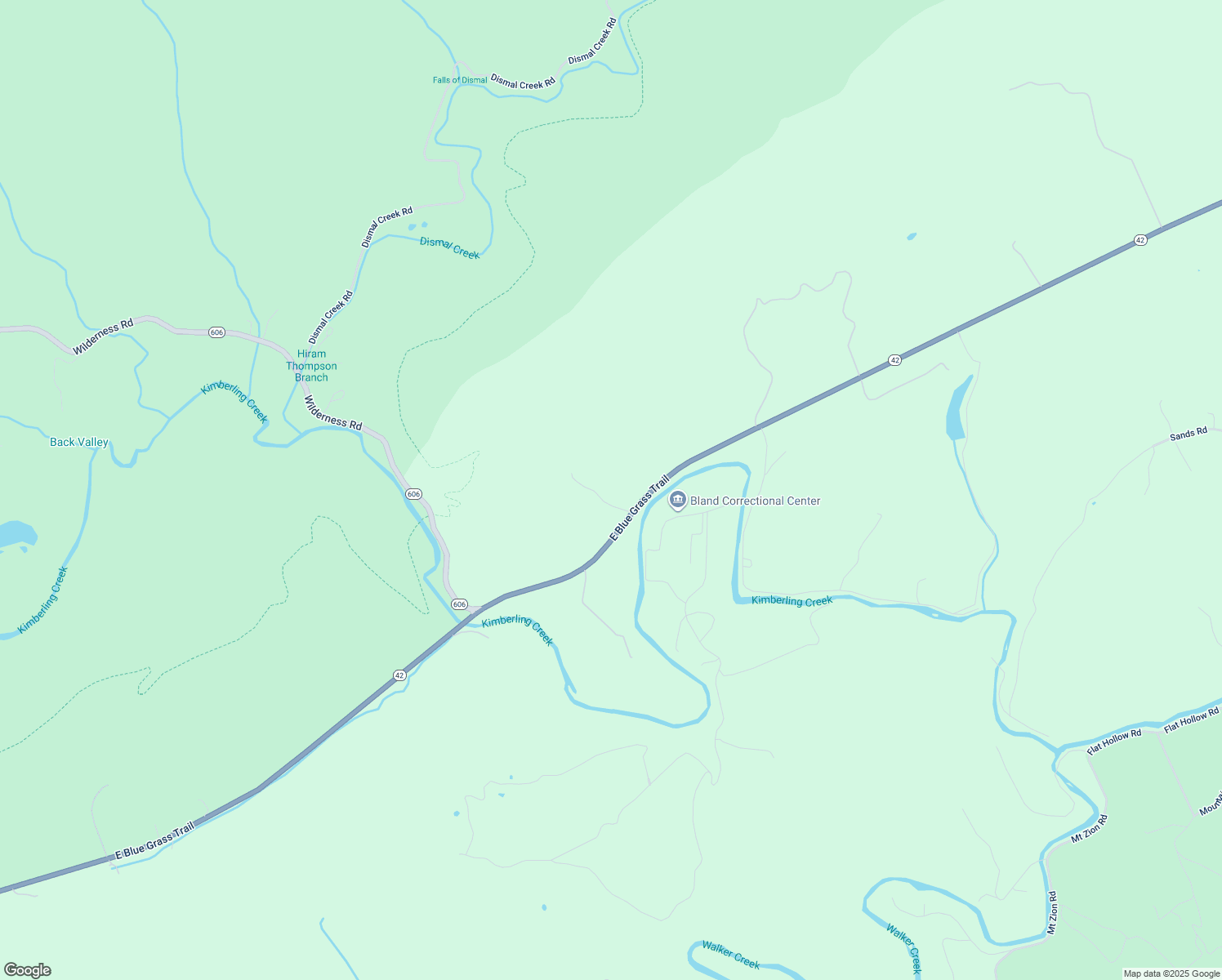 map of restaurants, bars, coffee shops, grocery stores, and more near 13807 East Blue Grass Trail in Bland