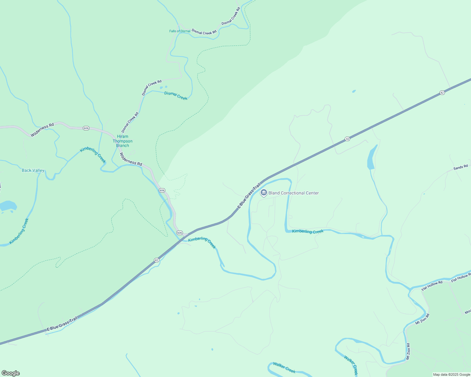 map of restaurants, bars, coffee shops, grocery stores, and more near 13807 East Blue Grass Trail in Bland