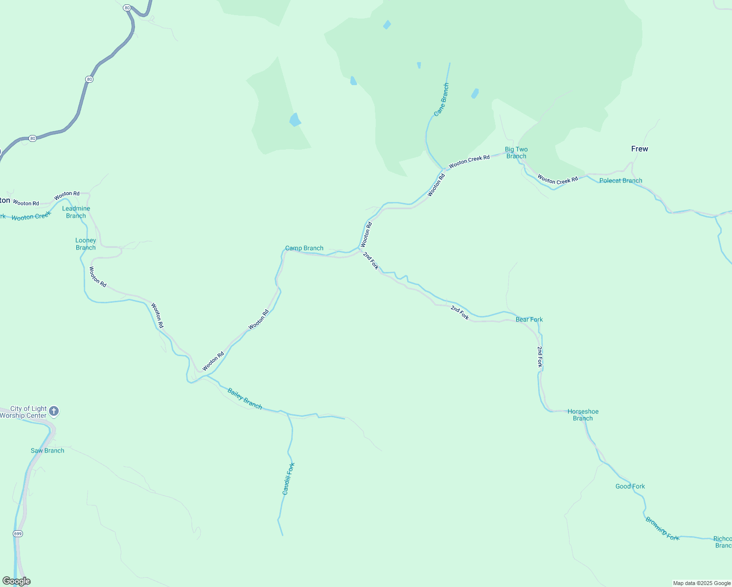 map of restaurants, bars, coffee shops, grocery stores, and more near 112 Second Fork Road in Wooton