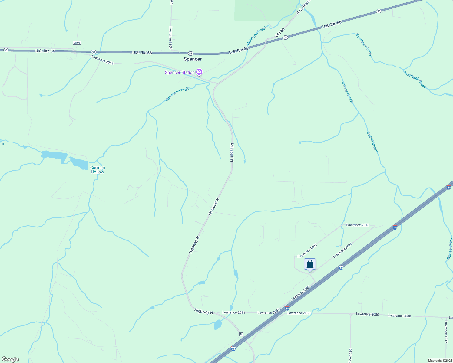 map of restaurants, bars, coffee shops, grocery stores, and more near 6251 Missouri North in Ash Grove