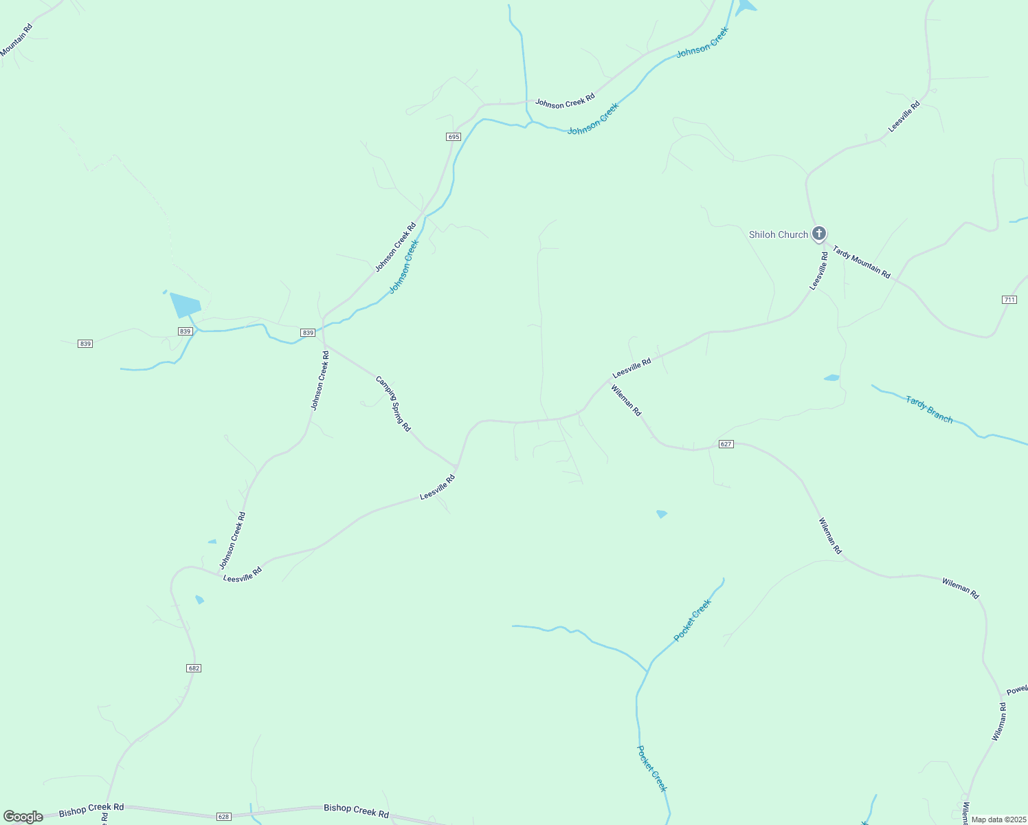 map of restaurants, bars, coffee shops, grocery stores, and more near 5694 Leesville Road in Lynch Station