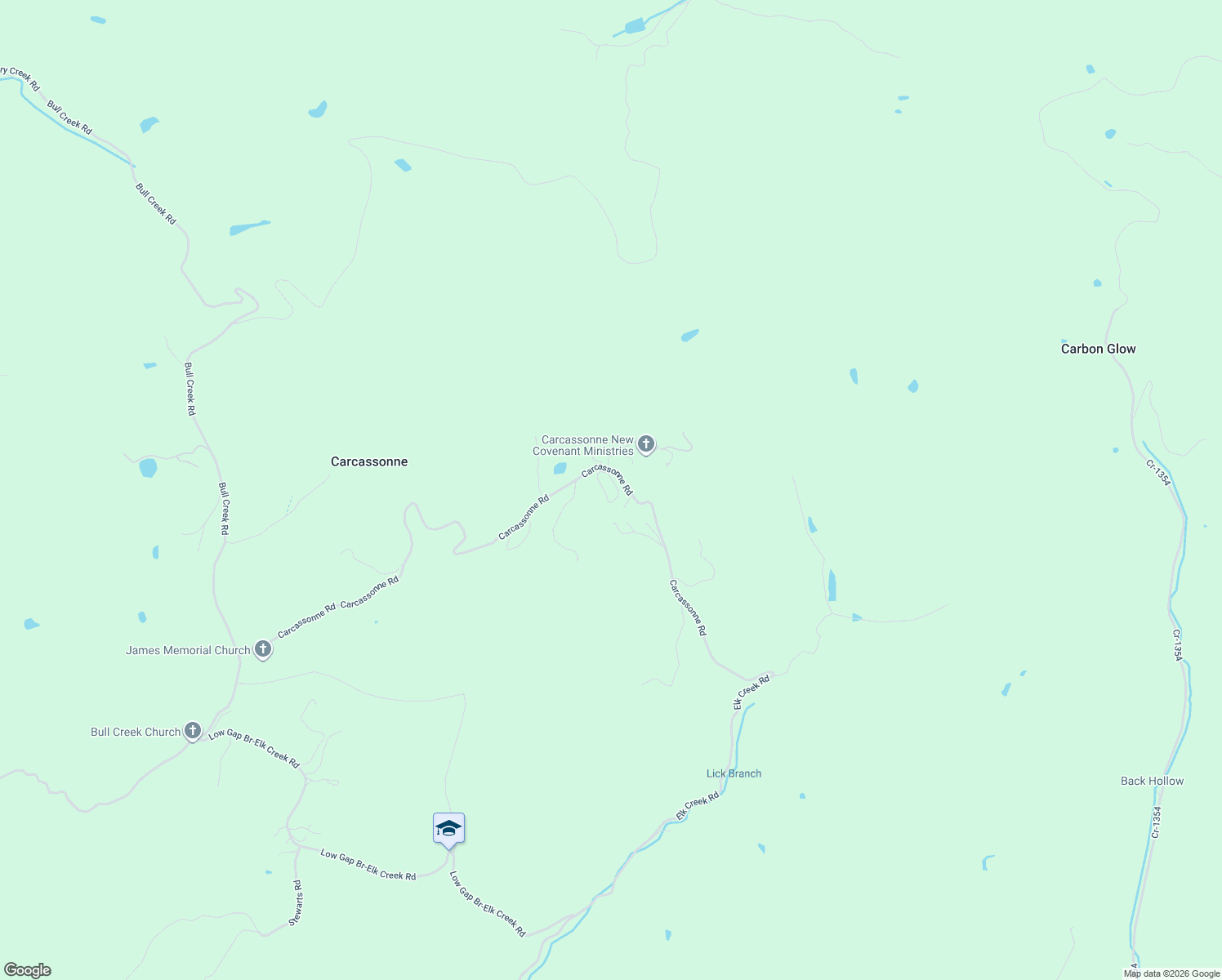 map of restaurants, bars, coffee shops, grocery stores, and more near 1143 State Highway 3408 in Blackey