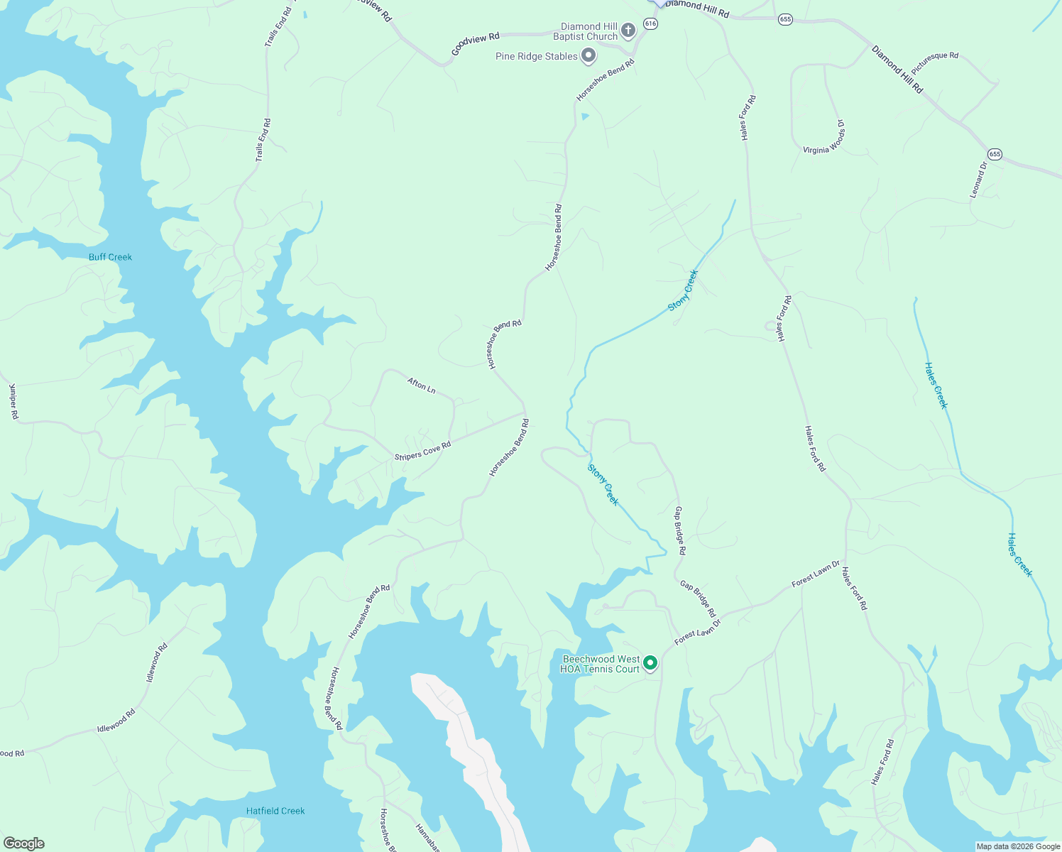 map of restaurants, bars, coffee shops, grocery stores, and more near Memory Lane in Bedford County