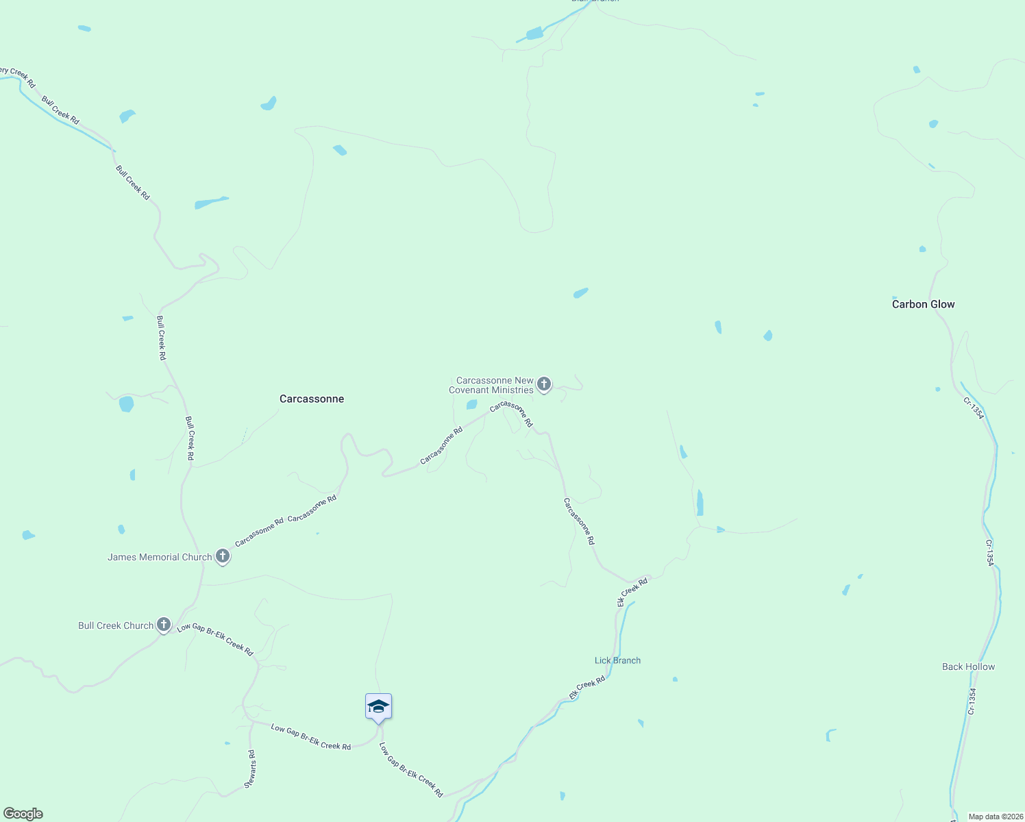 map of restaurants, bars, coffee shops, grocery stores, and more near 1143 State Highway 3408 in Blackey