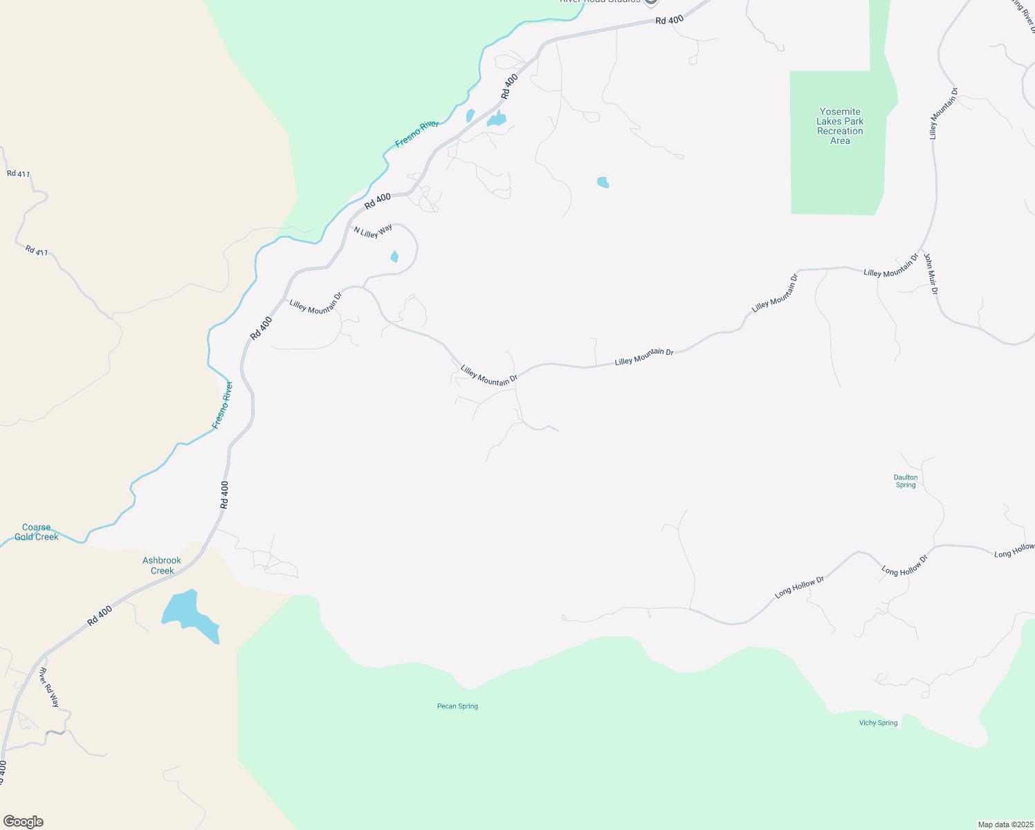 map of restaurants, bars, coffee shops, grocery stores, and more near Powder Horn Way in Yosemite Lakes