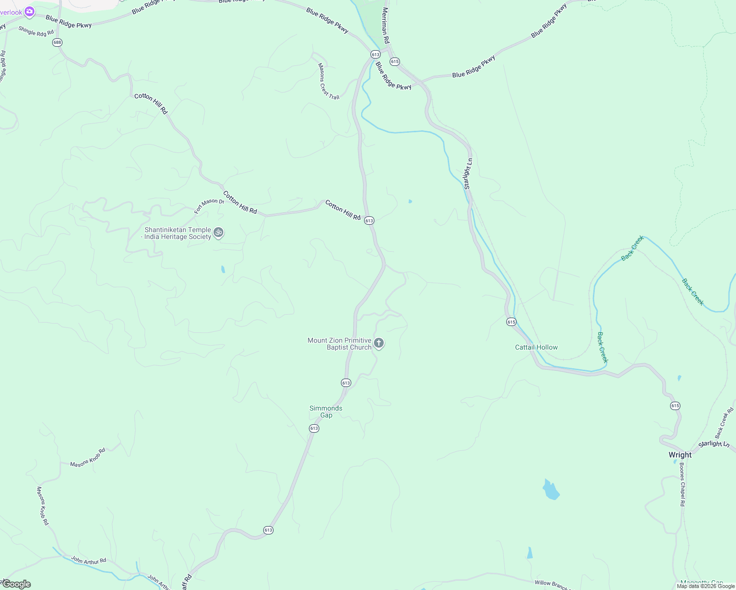 map of restaurants, bars, coffee shops, grocery stores, and more near 7470-7556 Merriman Road in Boones Mill