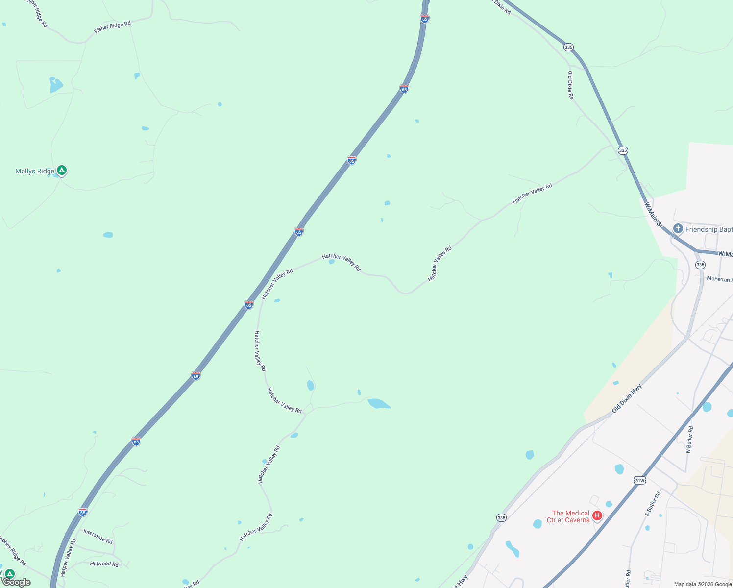 map of restaurants, bars, coffee shops, grocery stores, and more near 1297 Hatcher Valley Road in Horse Cave