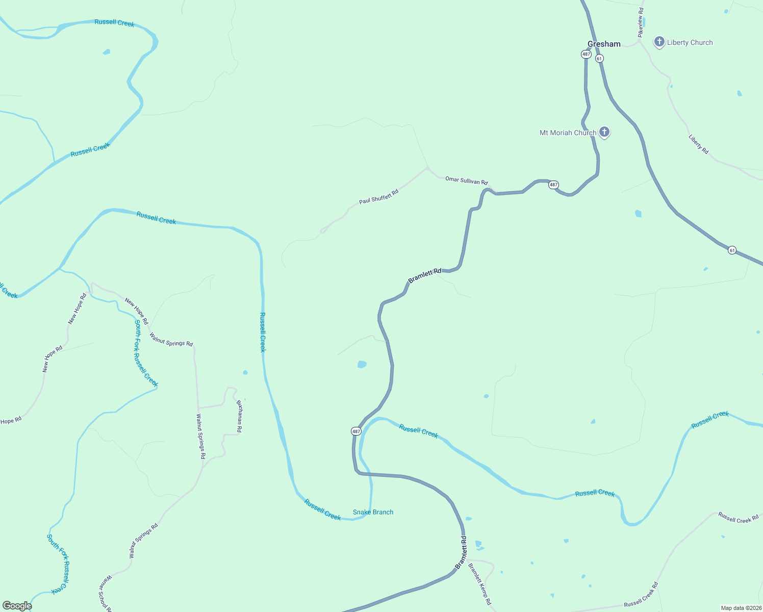 map of restaurants, bars, coffee shops, grocery stores, and more near State Highway 487 in Green County