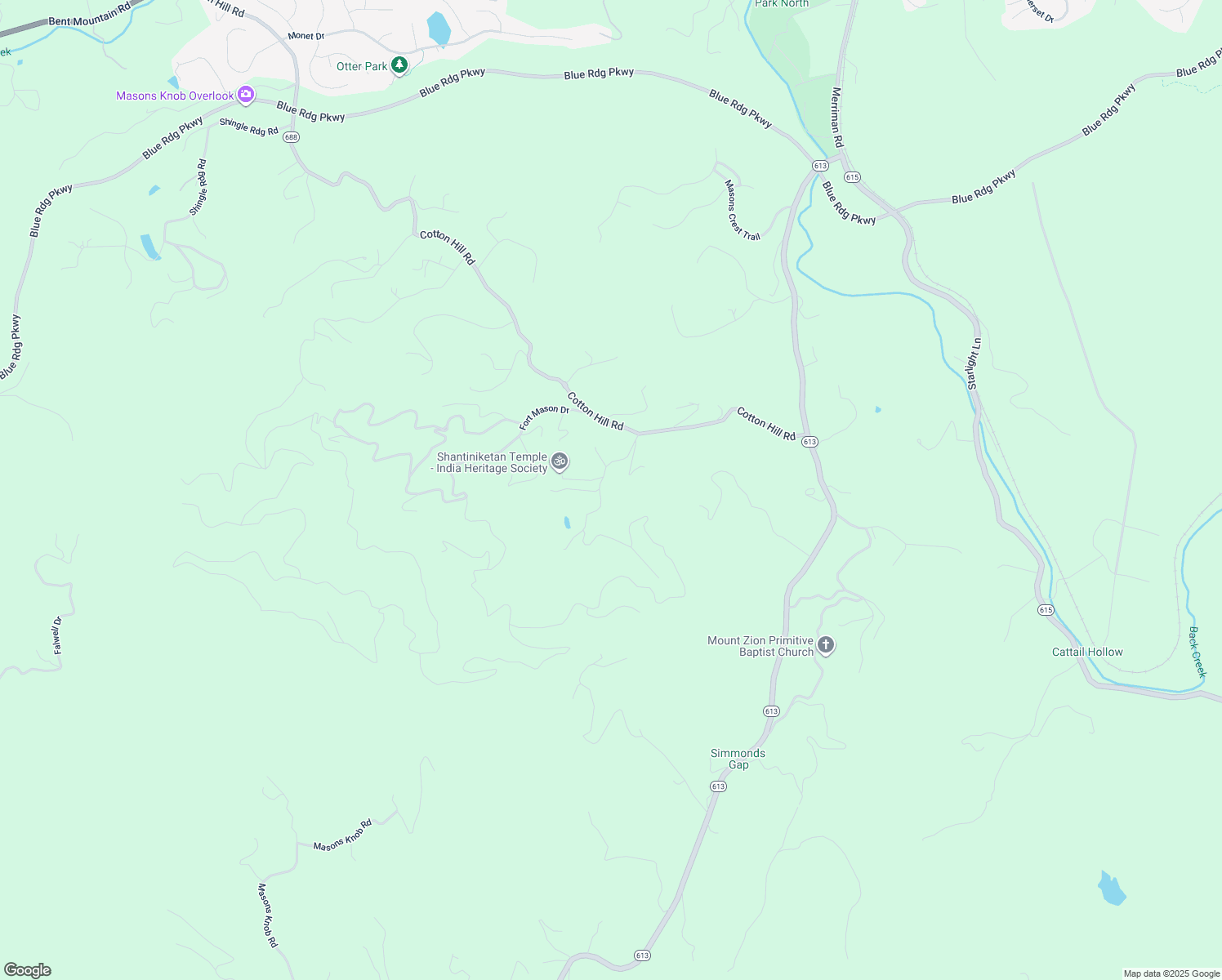 map of restaurants, bars, coffee shops, grocery stores, and more near 7226 Branico Drive in Roanoke