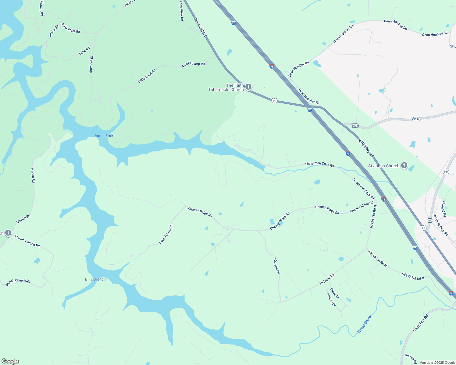 map of restaurants, bars, coffee shops, grocery stores, and more near 39 Left Fork Fishermans Cove Road in London