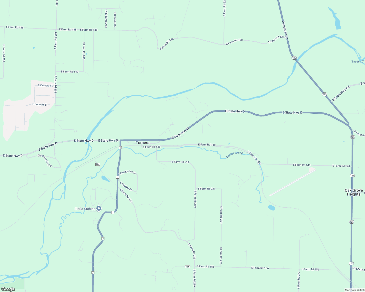 map of restaurants, bars, coffee shops, grocery stores, and more near 6794 East Farm Road 148 in Rogersville