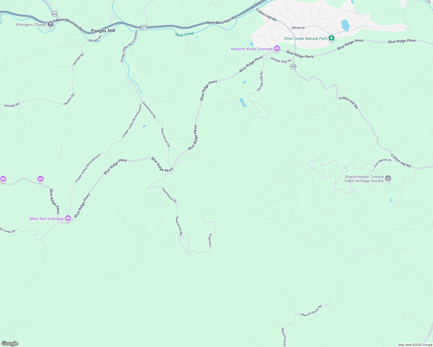 map of restaurants, bars, coffee shops, grocery stores, and more near 7300-7332 Tall Oak Ln in Roanoke