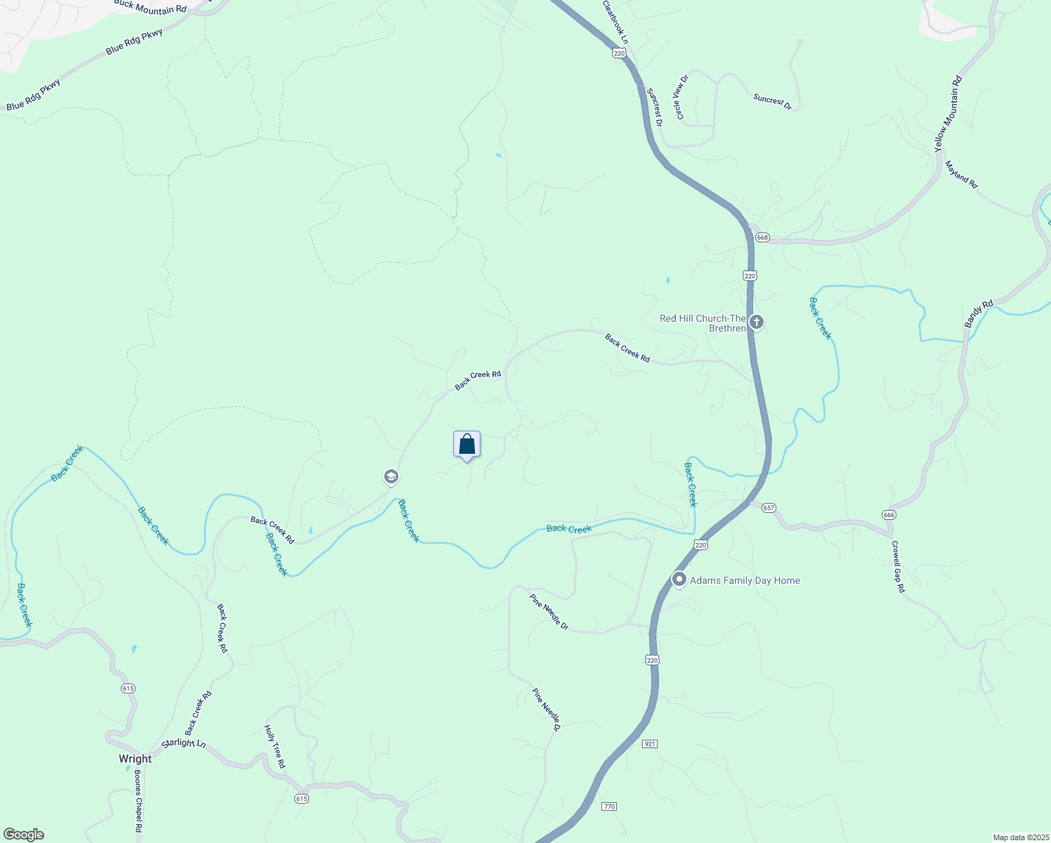 map of restaurants, bars, coffee shops, grocery stores, and more near 6716 S Indian Grave Rd in Boones Mill