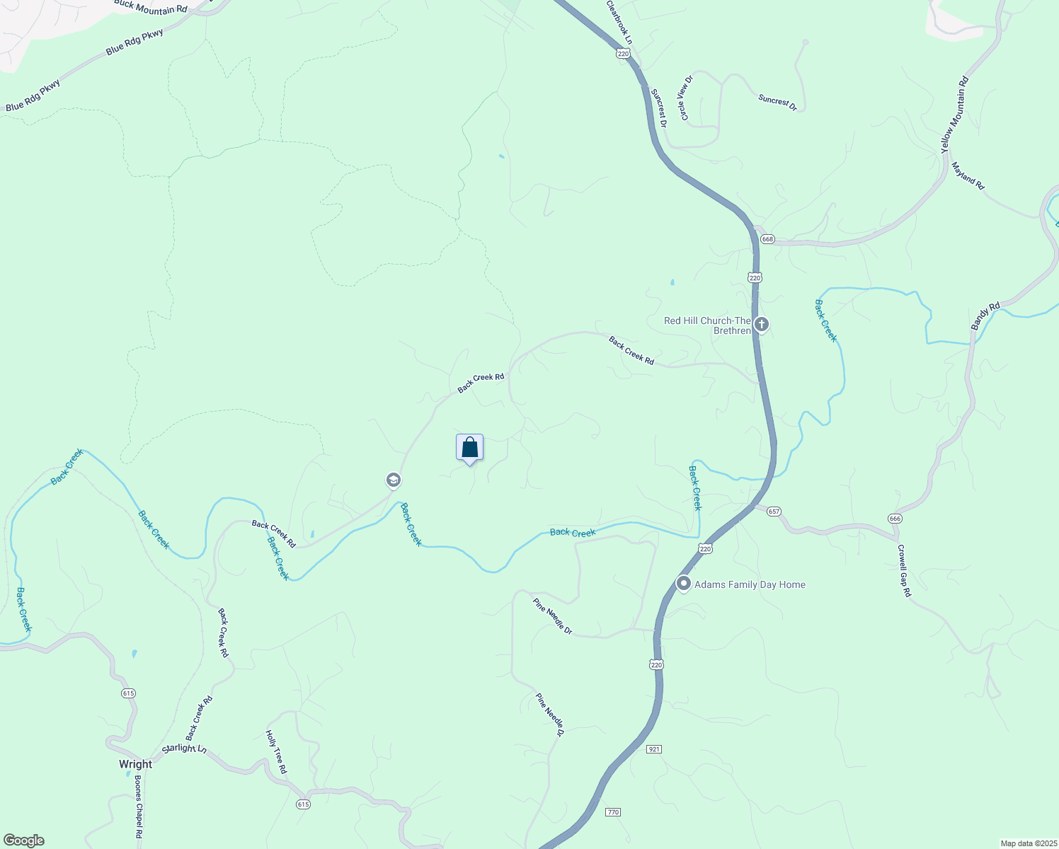 map of restaurants, bars, coffee shops, grocery stores, and more near 6716 S Indian Grave Rd in Boones Mill
