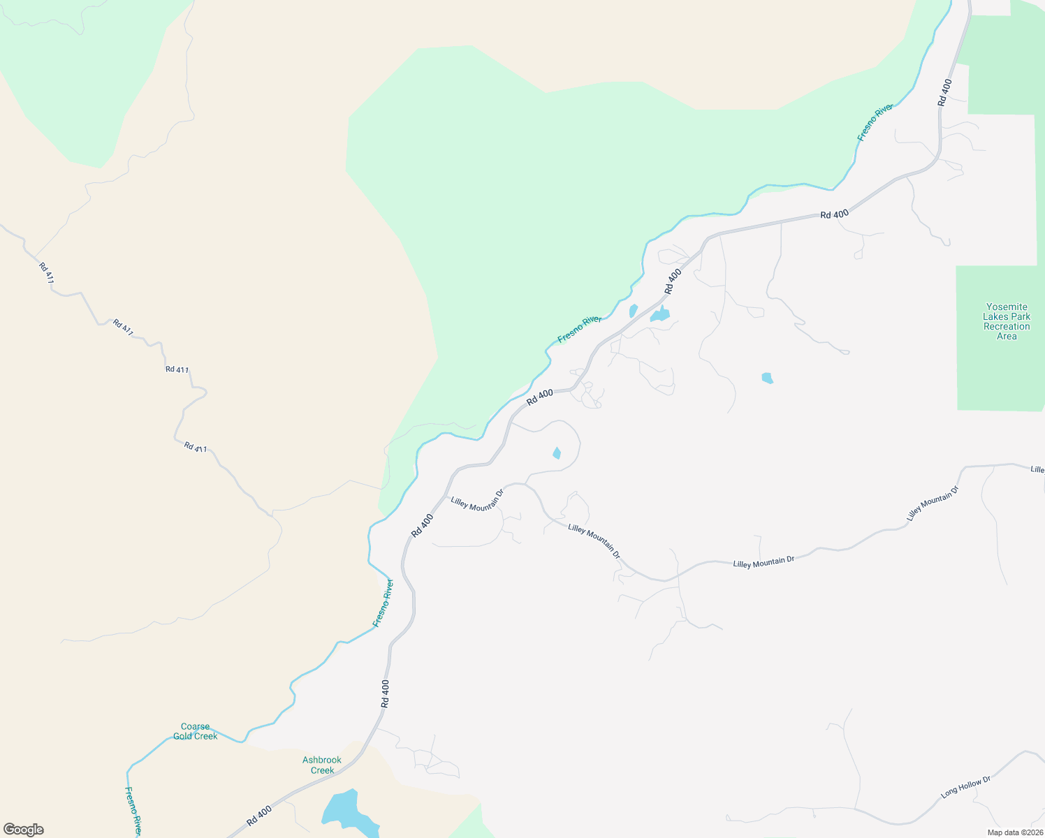 map of restaurants, bars, coffee shops, grocery stores, and more near 29951 North Lilley Way in Coarsegold