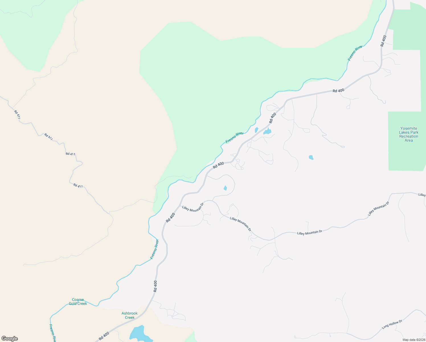 map of restaurants, bars, coffee shops, grocery stores, and more near 29951 North Lilley Way in Coarsegold