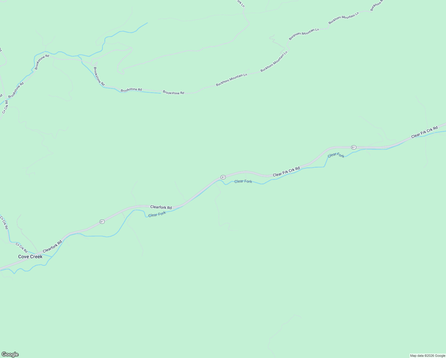 map of restaurants, bars, coffee shops, grocery stores, and more near 6 Clear Fork Creek Road in Bastian