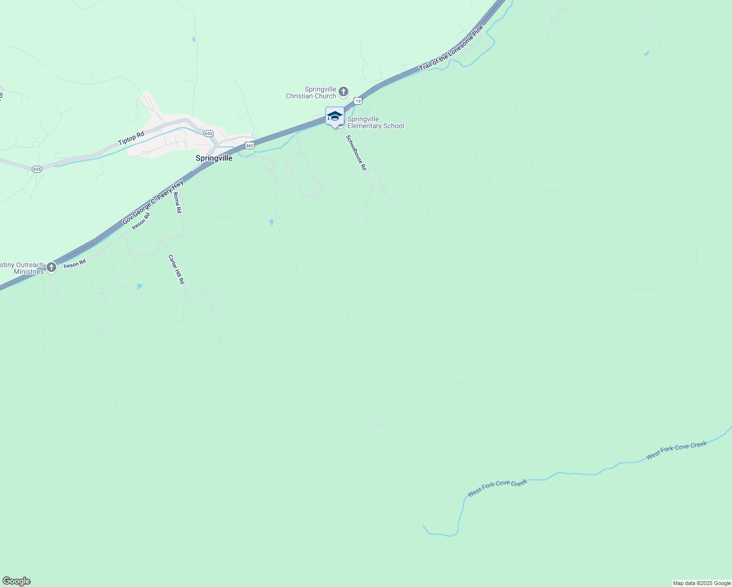 map of restaurants, bars, coffee shops, grocery stores, and more near 526 Schoolhouse Road in Tazewell County
