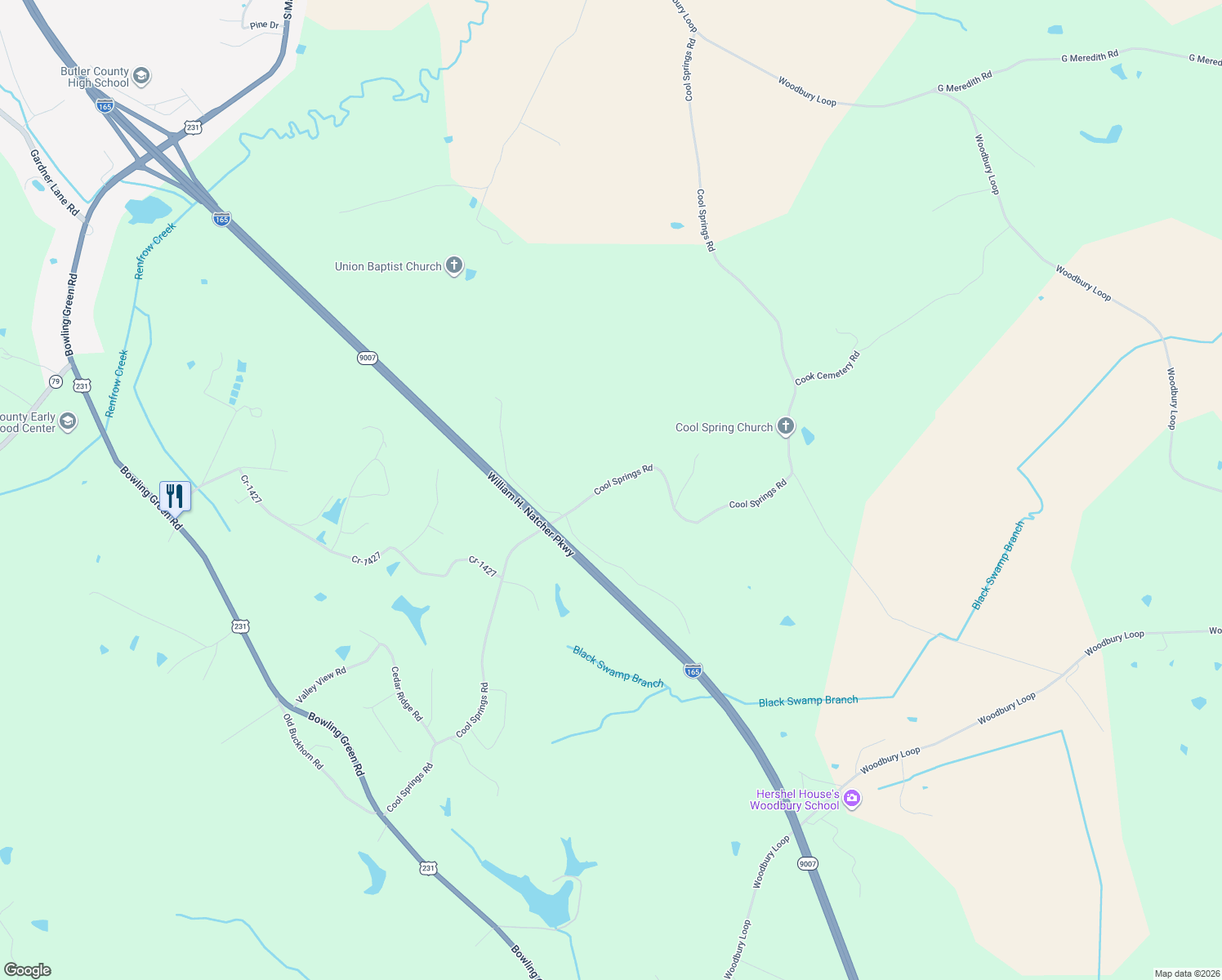 map of restaurants, bars, coffee shops, grocery stores, and more near 1123 Cool Springs Road in Morgantown