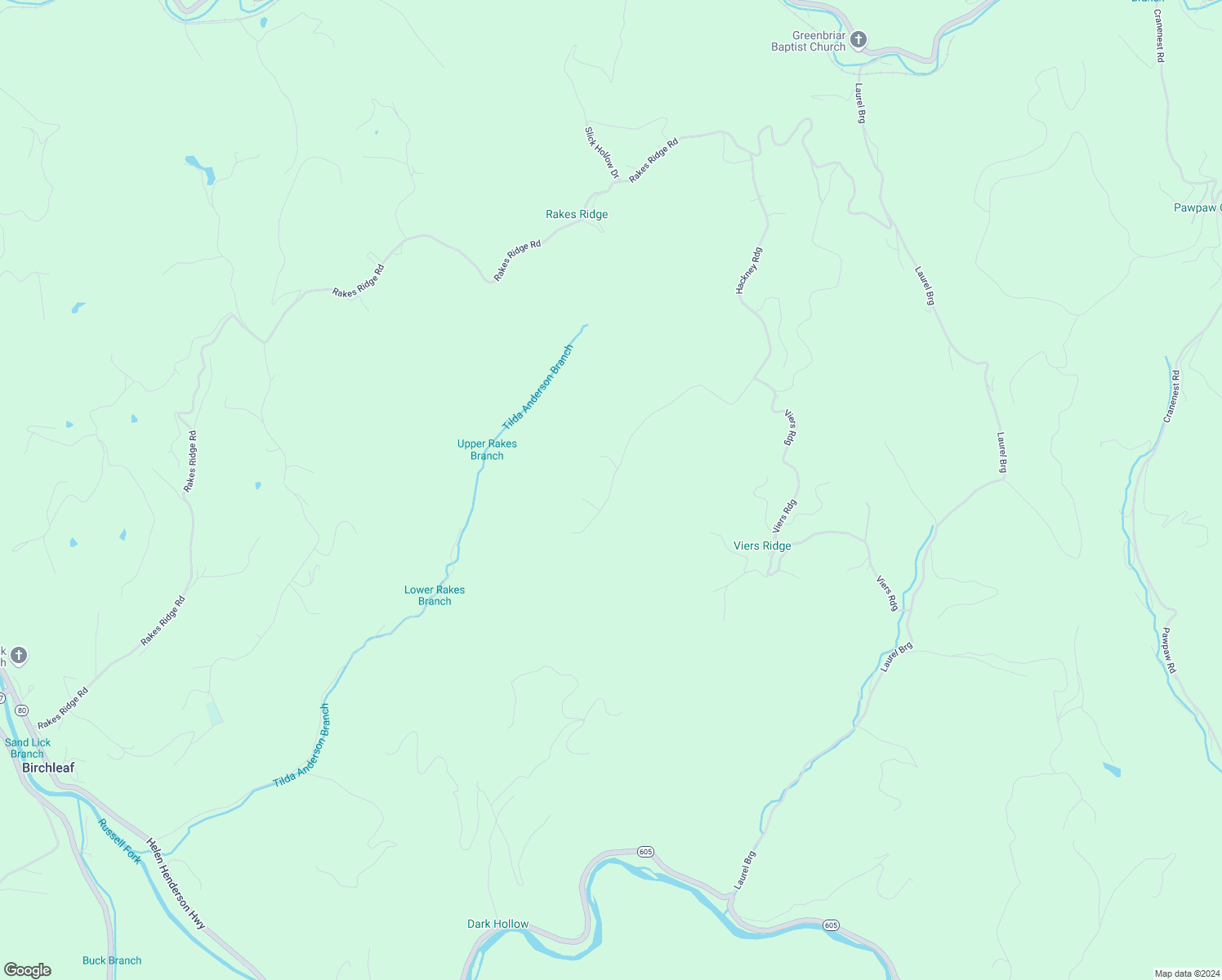 map of restaurants, bars, coffee shops, grocery stores, and more near Hackney Ridge in Dickenson County