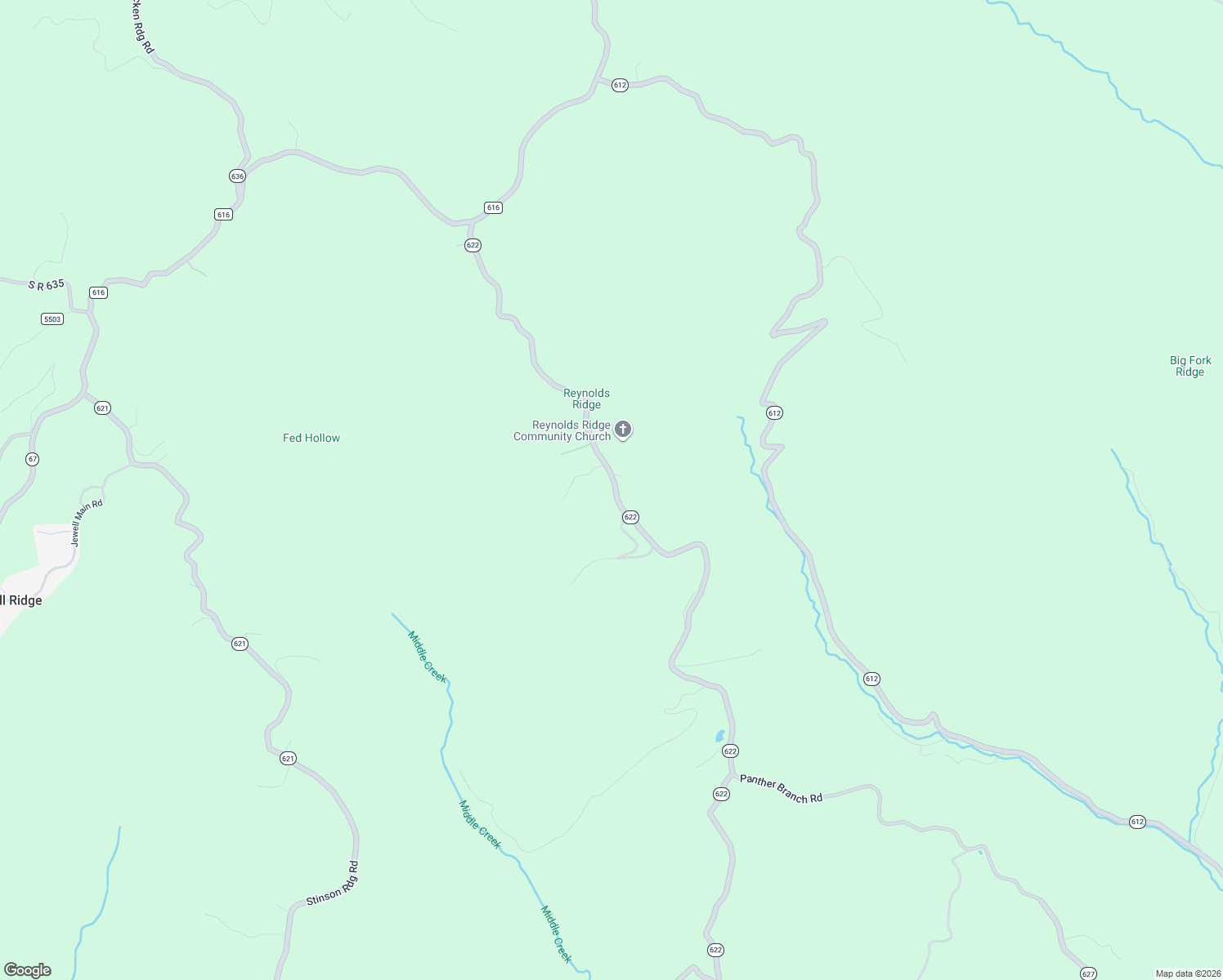 map of restaurants, bars, coffee shops, grocery stores, and more near 1276 Reynolds Ridge Road in Bandy