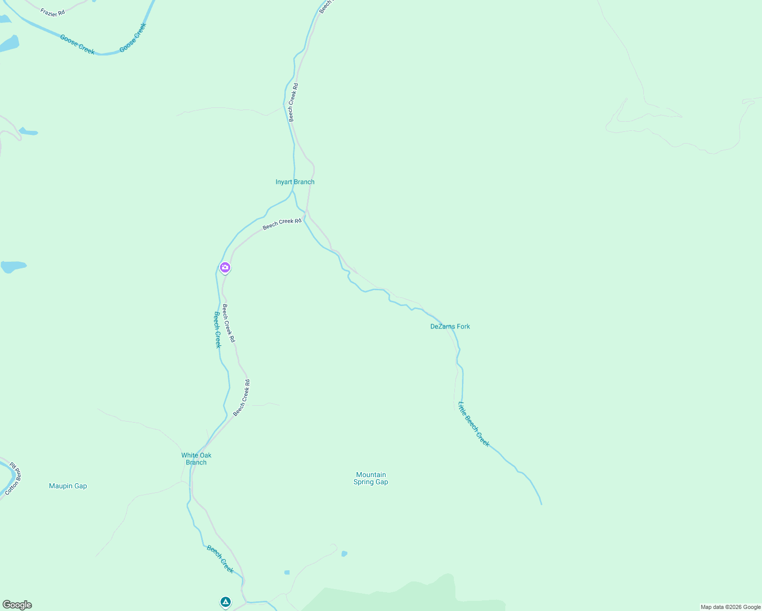 map of restaurants, bars, coffee shops, grocery stores, and more near Little Beech Creek in Manchester