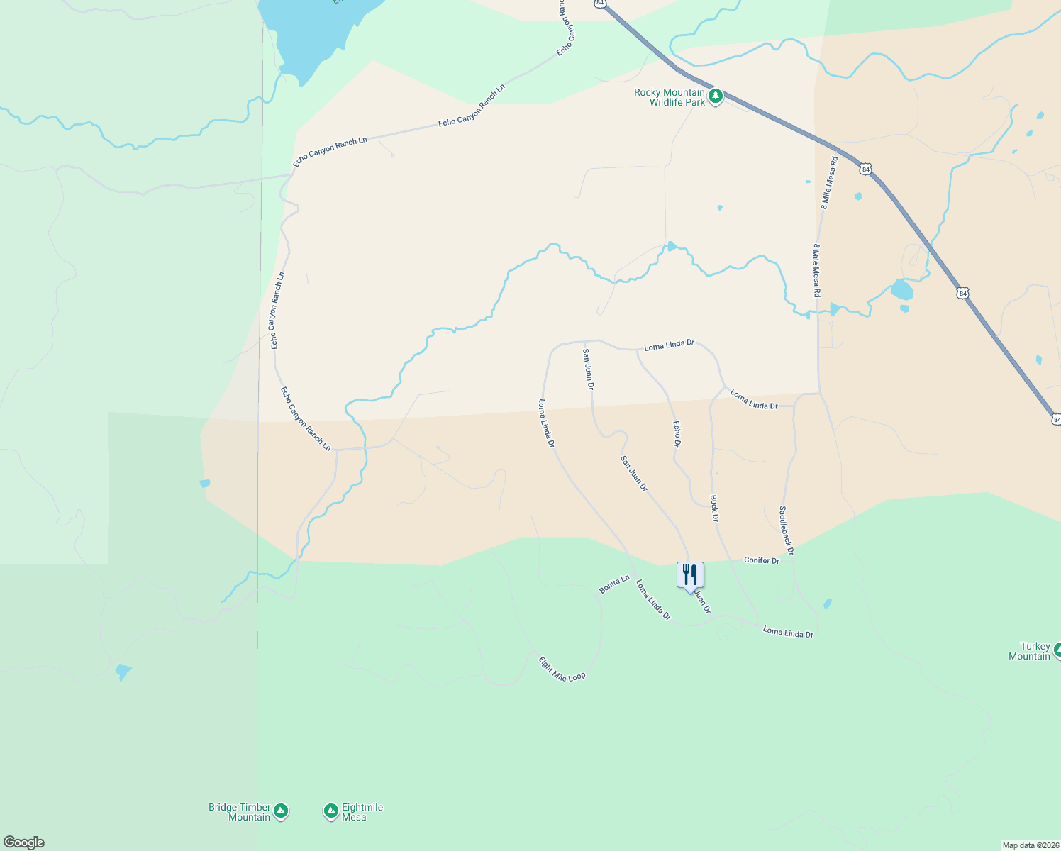 map of restaurants, bars, coffee shops, grocery stores, and more near 1265 Loma Linda Drive in Pagosa Springs
