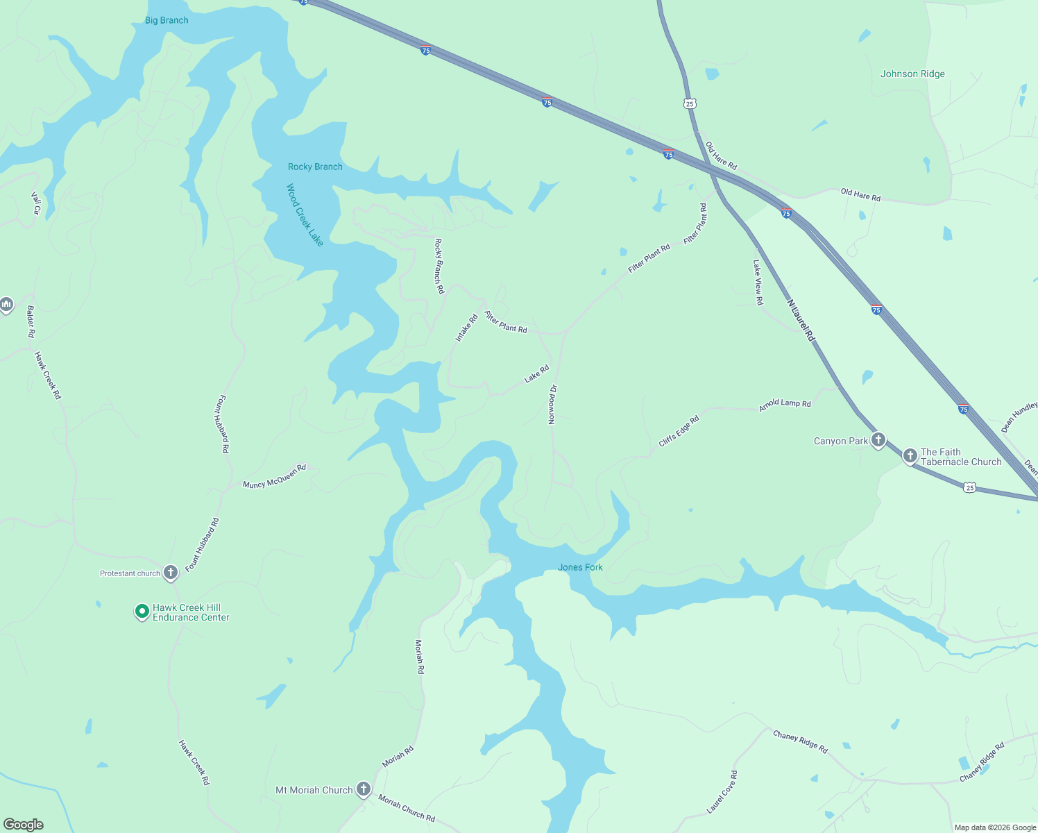 map of restaurants, bars, coffee shops, grocery stores, and more near 98 Rosewood Lane in East Bernstadt
