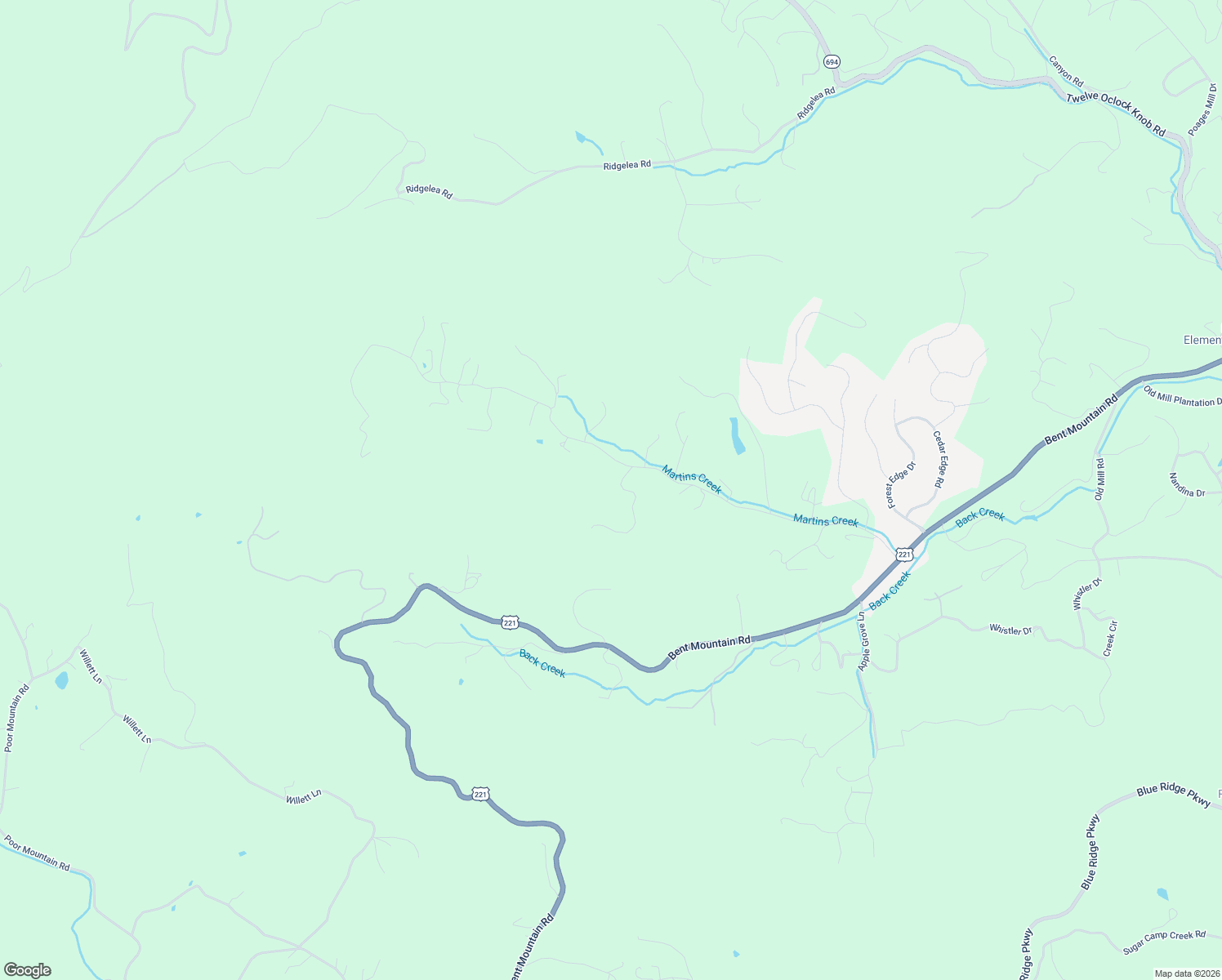 map of restaurants, bars, coffee shops, grocery stores, and more near 8401 Poplar Springs Lane in Roanoke