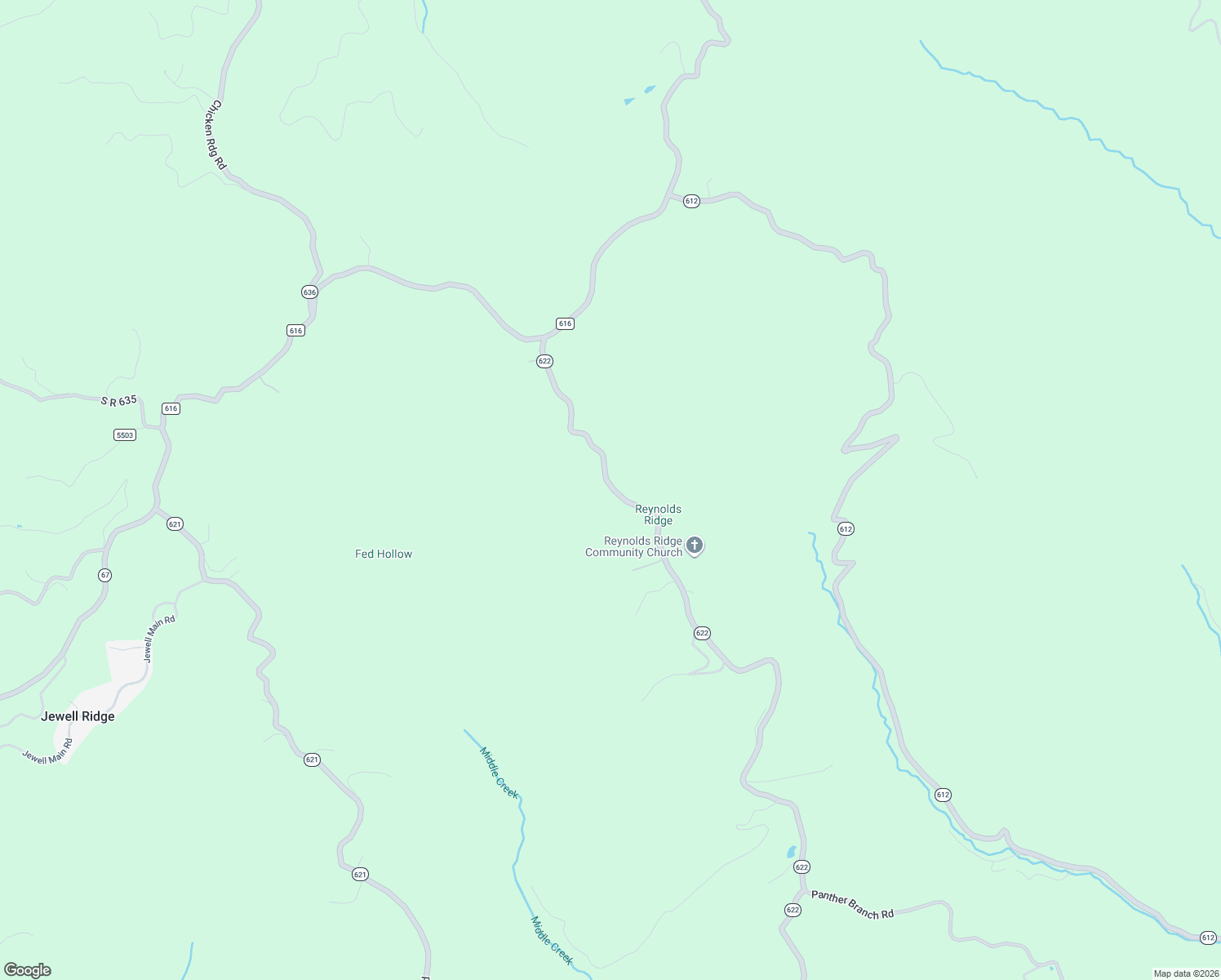 map of restaurants, bars, coffee shops, grocery stores, and more near Reynolds Ridge in Bandy