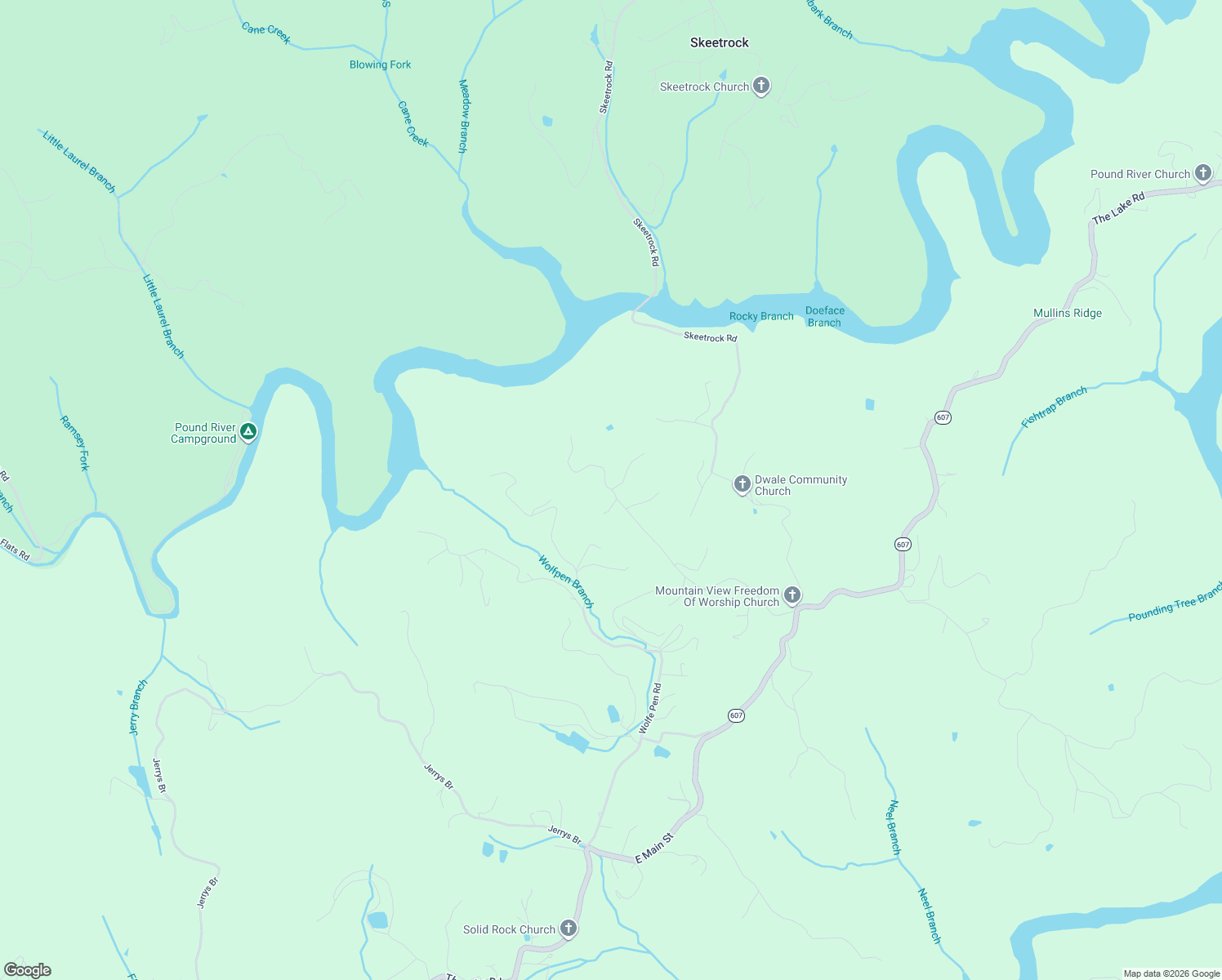 map of restaurants, bars, coffee shops, grocery stores, and more near 101 Neal Drive in Clintwood