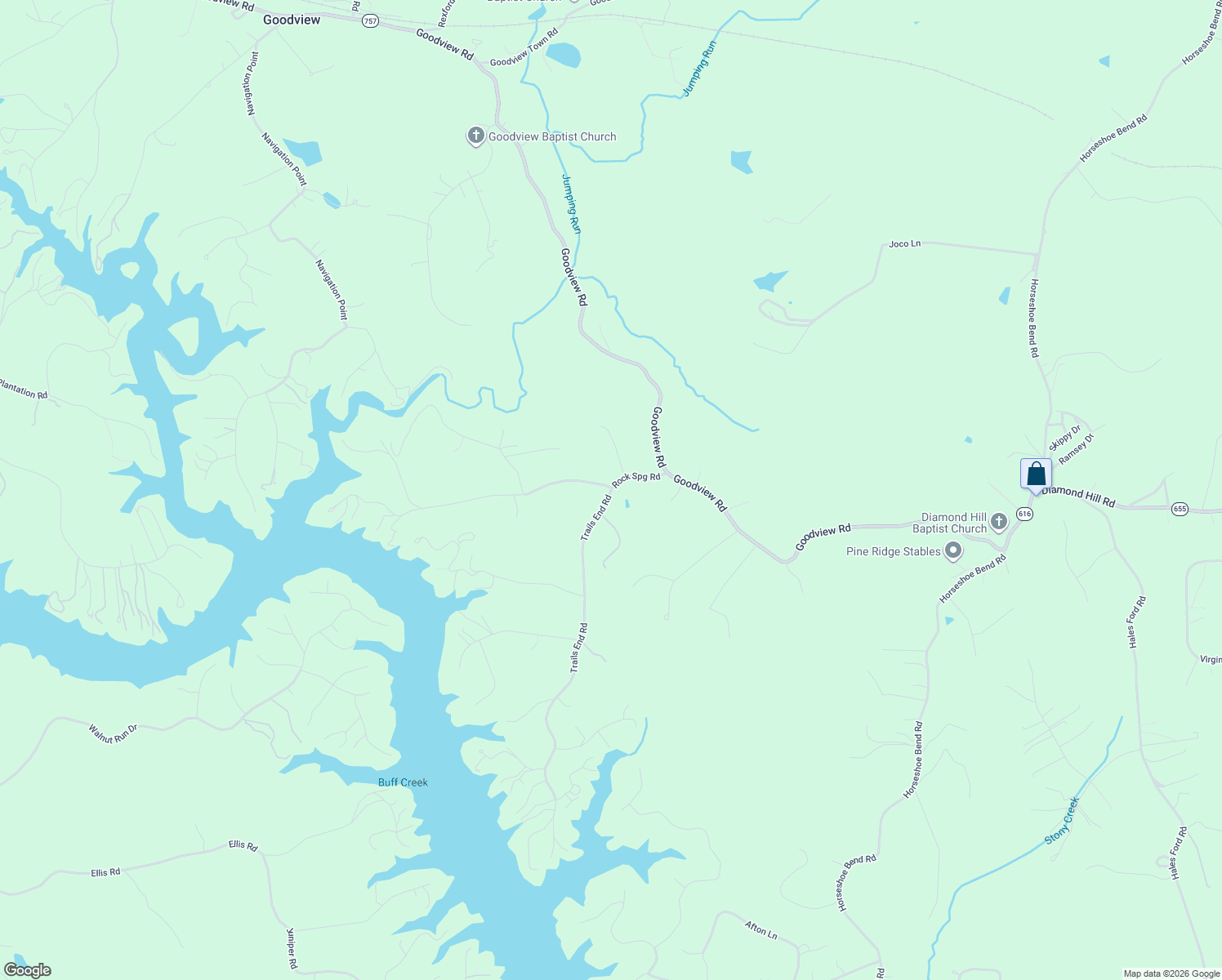 map of restaurants, bars, coffee shops, grocery stores, and more near State Route 653 in Bedford County