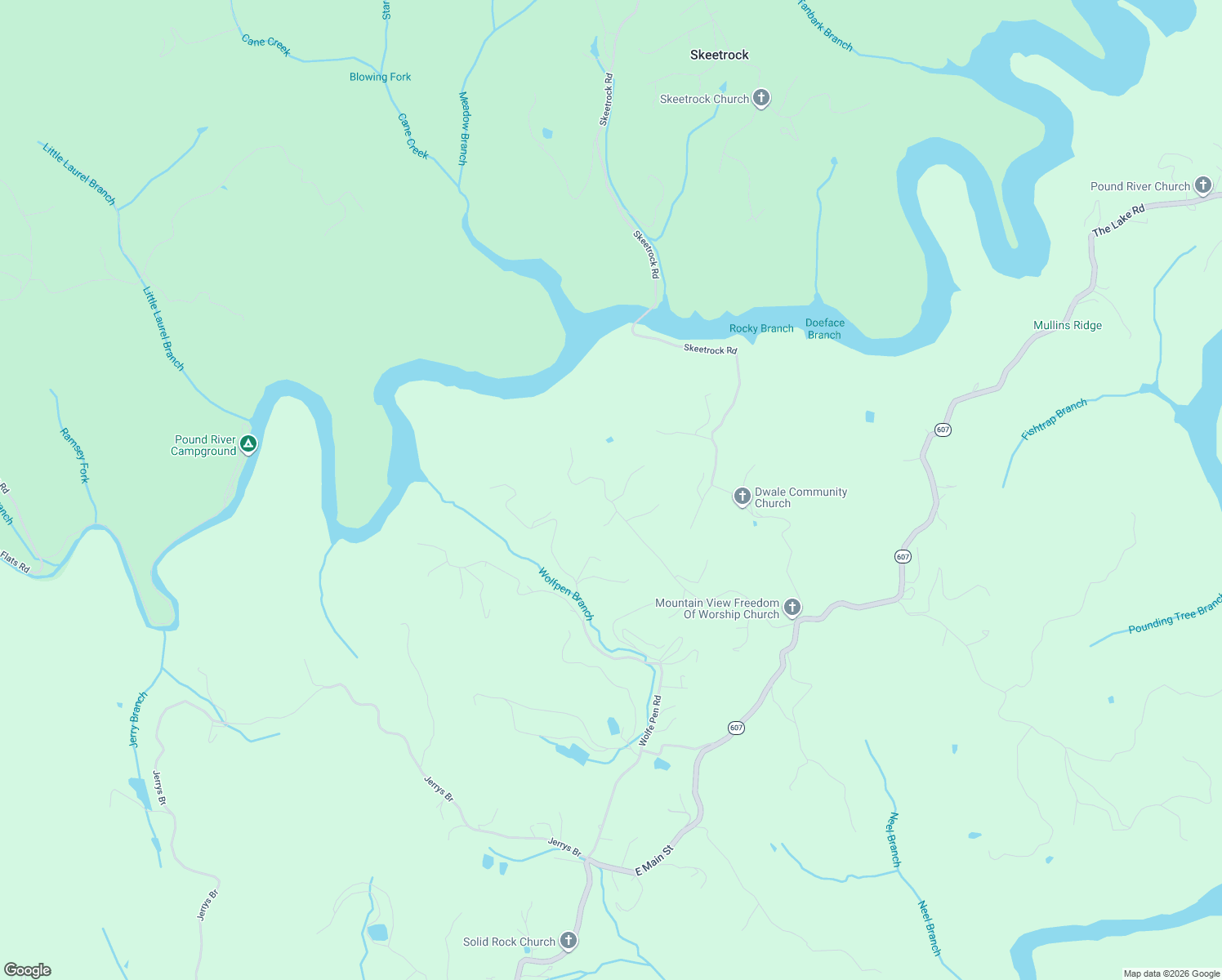 map of restaurants, bars, coffee shops, grocery stores, and more near 101-299 Neal Drive in Clintwood