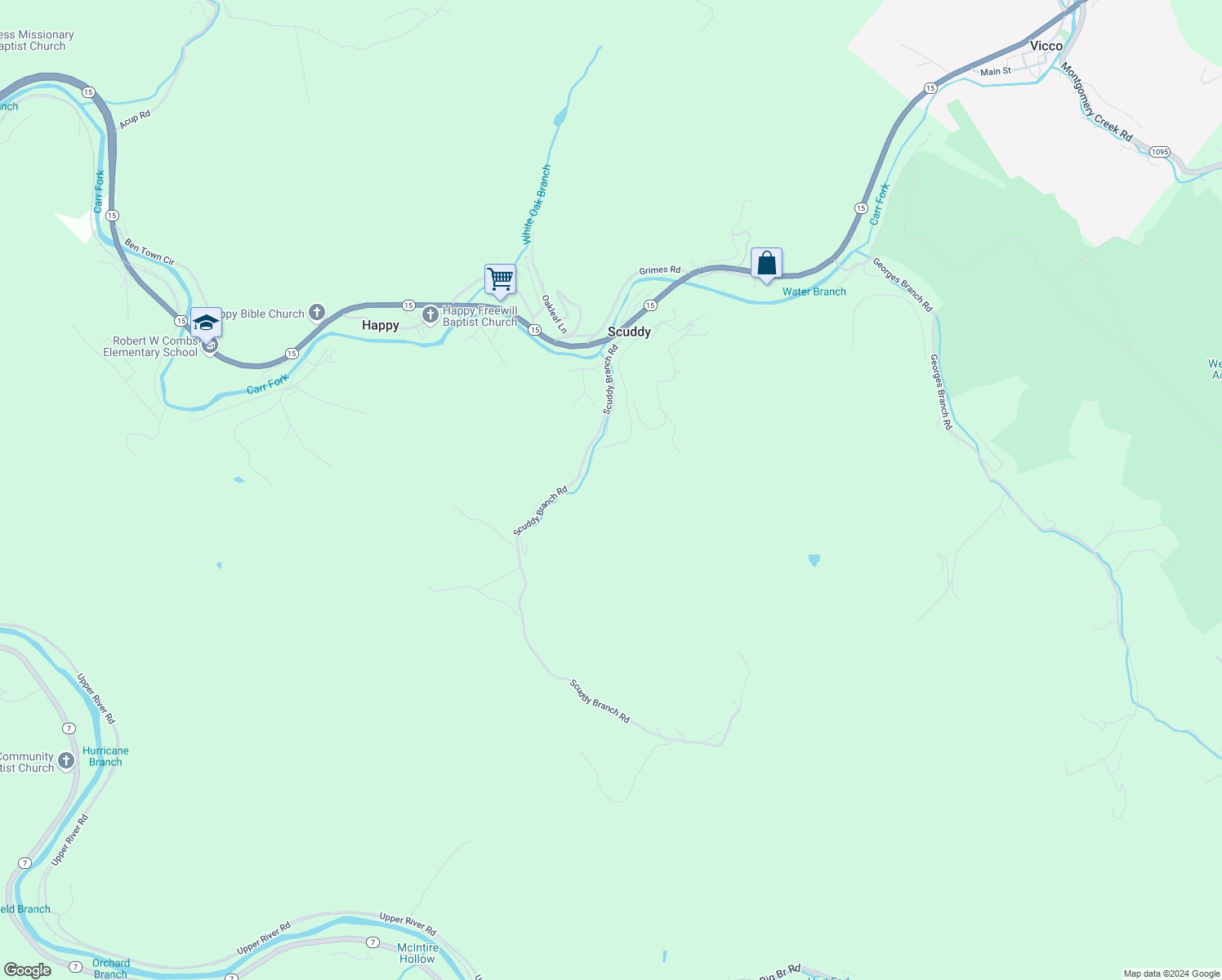 map of restaurants, bars, coffee shops, grocery stores, and more near in Scuddy