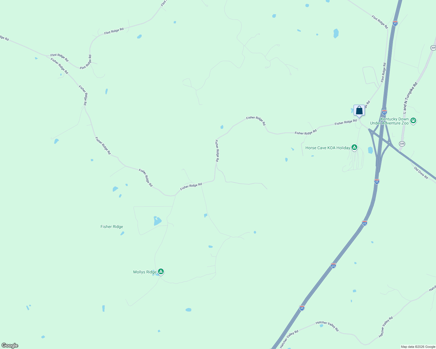map of restaurants, bars, coffee shops, grocery stores, and more near 1929 Fisher Ridge Road in Horse Cave