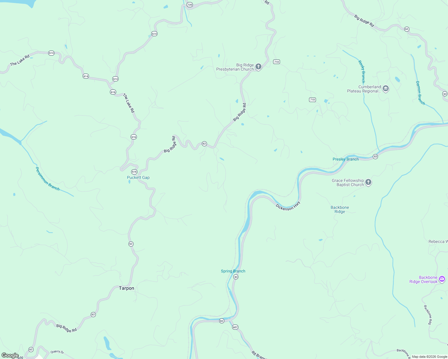 map of restaurants, bars, coffee shops, grocery stores, and more near 434 Tara Road in Clintwood