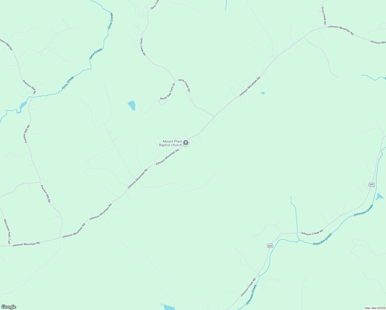 map of restaurants, bars, coffee shops, grocery stores, and more near 3556 Johnson Mountain Road in Huddleston
