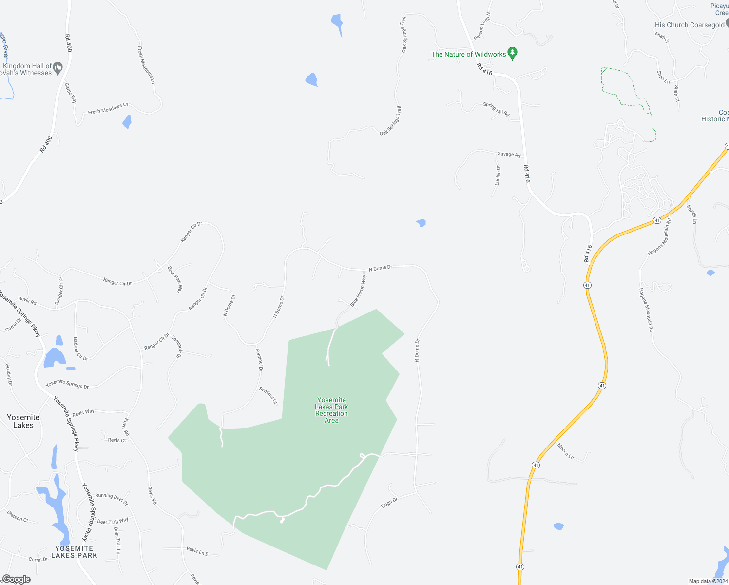 map of restaurants, bars, coffee shops, grocery stores, and more near River Knolls Road in Madera County