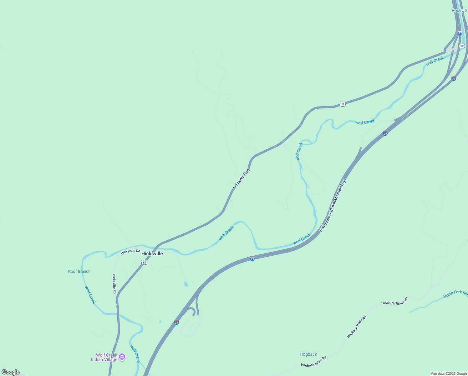 map of restaurants, bars, coffee shops, grocery stores, and more near 8169 North Scenic Highway in Bastian