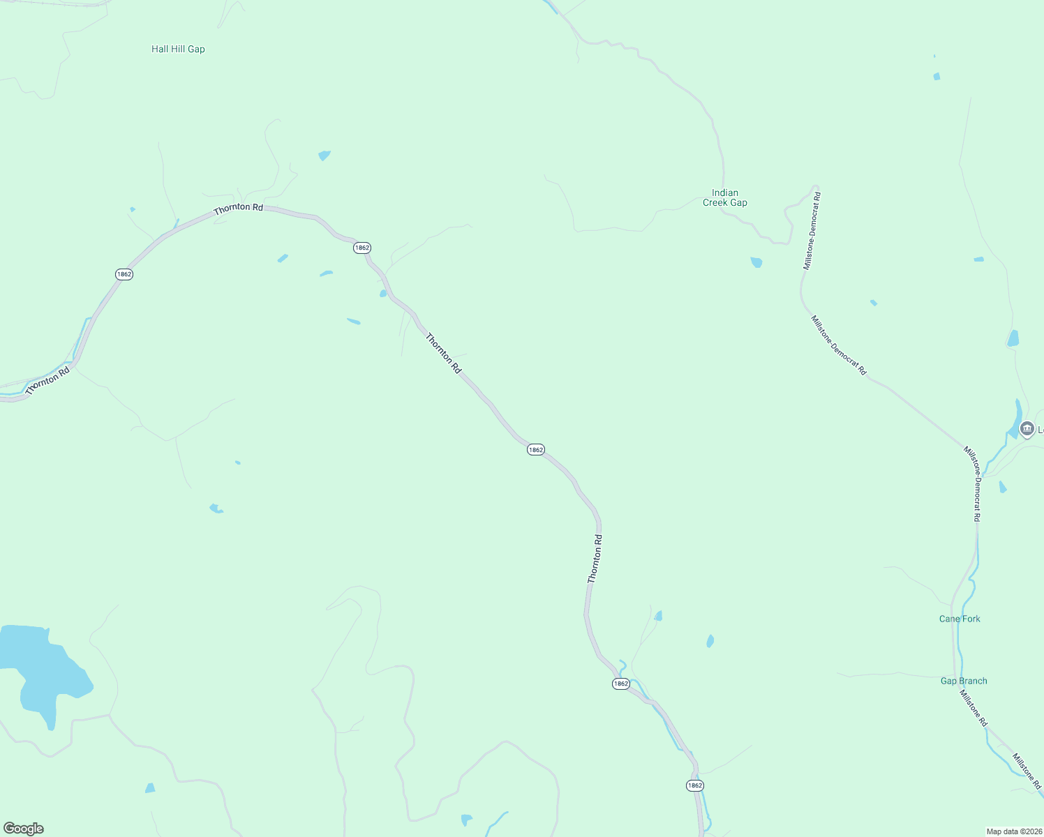map of restaurants, bars, coffee shops, grocery stores, and more near 4105 Thornton Road in Letcher County