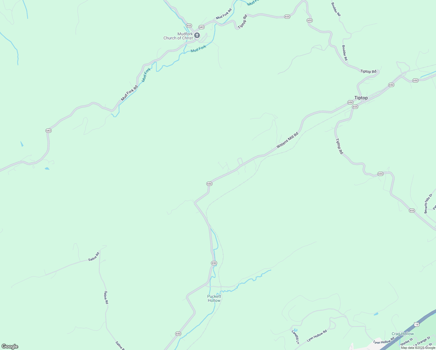 map of restaurants, bars, coffee shops, grocery stores, and more near 4055 Wittens Mill Road in Tazewell County