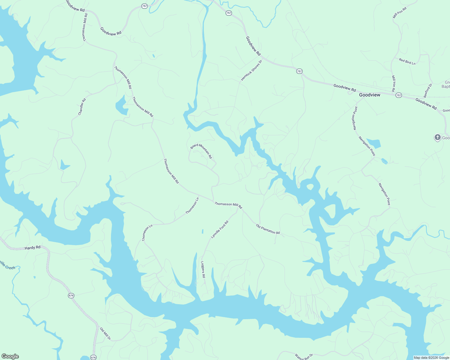 map of restaurants, bars, coffee shops, grocery stores, and more near 300-398 Ridgelake Road in Goodview