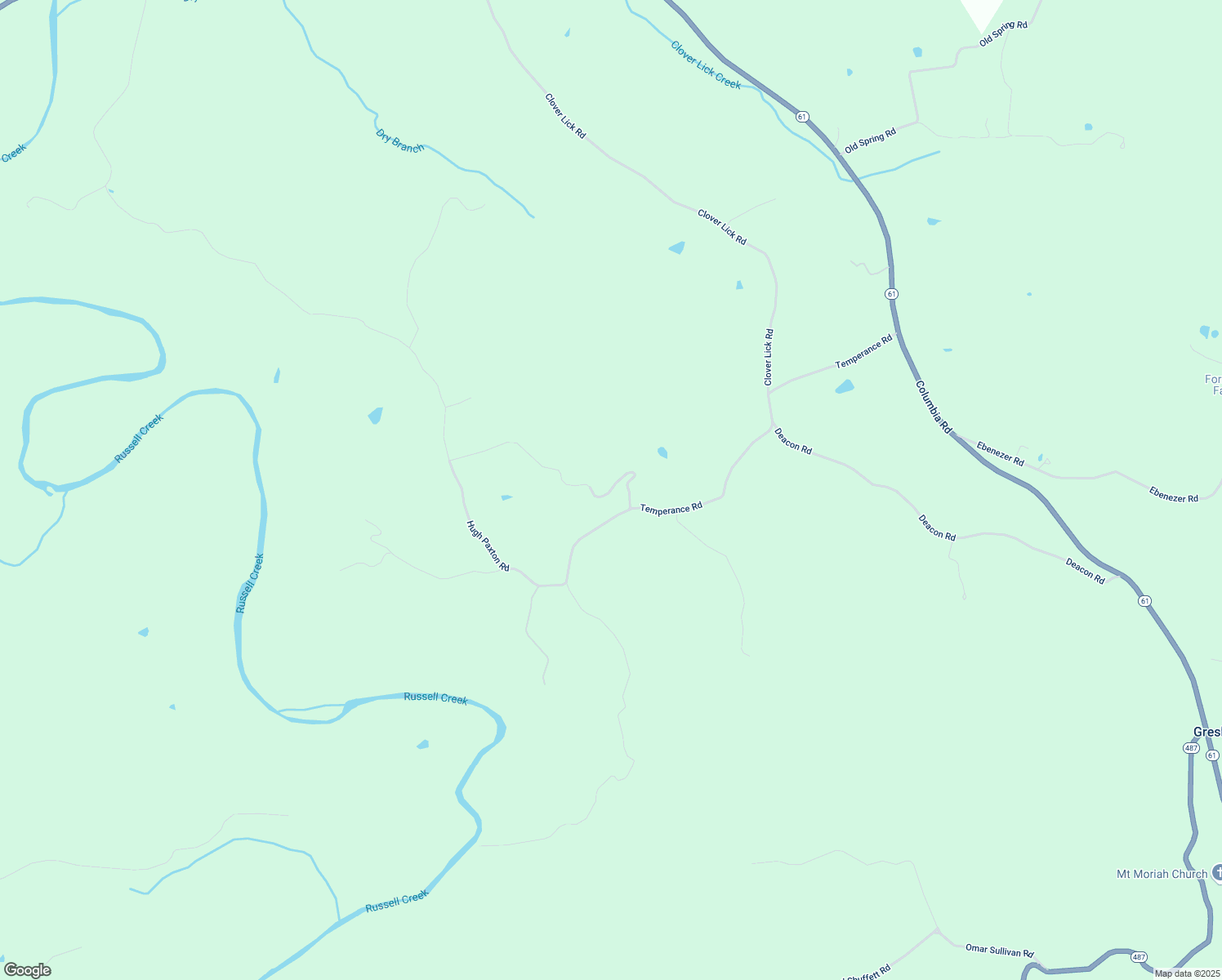 map of restaurants, bars, coffee shops, grocery stores, and more near D Montgomery Road in Green County