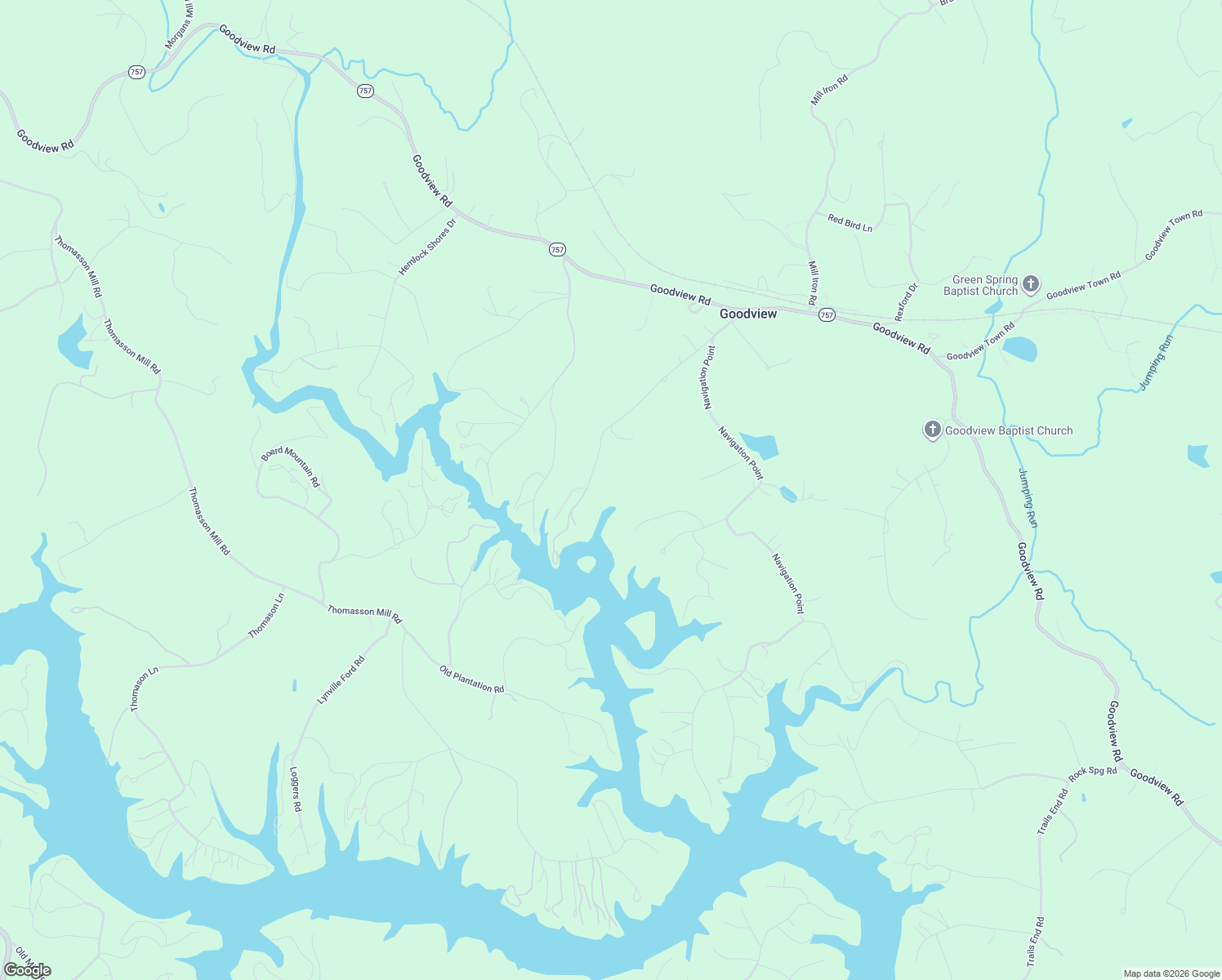 map of restaurants, bars, coffee shops, grocery stores, and more near 1655 Carroll Road in Goodview