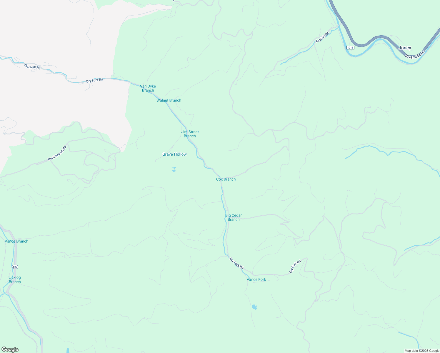 map of restaurants, bars, coffee shops, grocery stores, and more near 3818 Dry Fork Road in Vansant